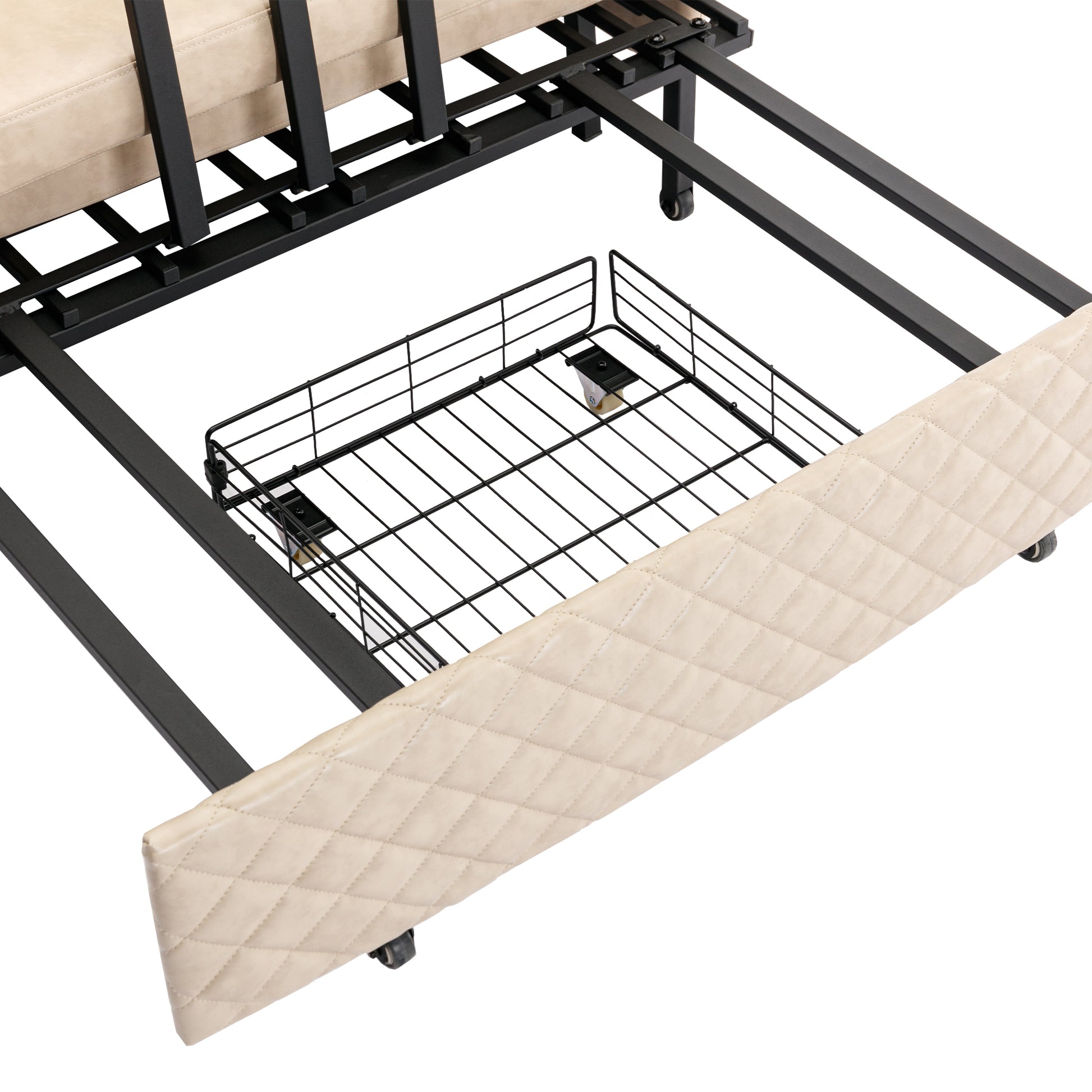 Coolmore Convertible Sleeper Sofa Bed, Modern Velvet Loveseat Couch With Pull Out Bed, Small Beautiful Seat Futon Sofa Bed With Headboard, 2 Pillows & Side Pockets For Living Room Camel Pu