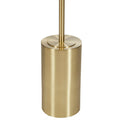 3 Light Metal Floor Lamp Gold Cotton