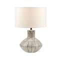 Boho Ceramic Table Lamp White Polyester