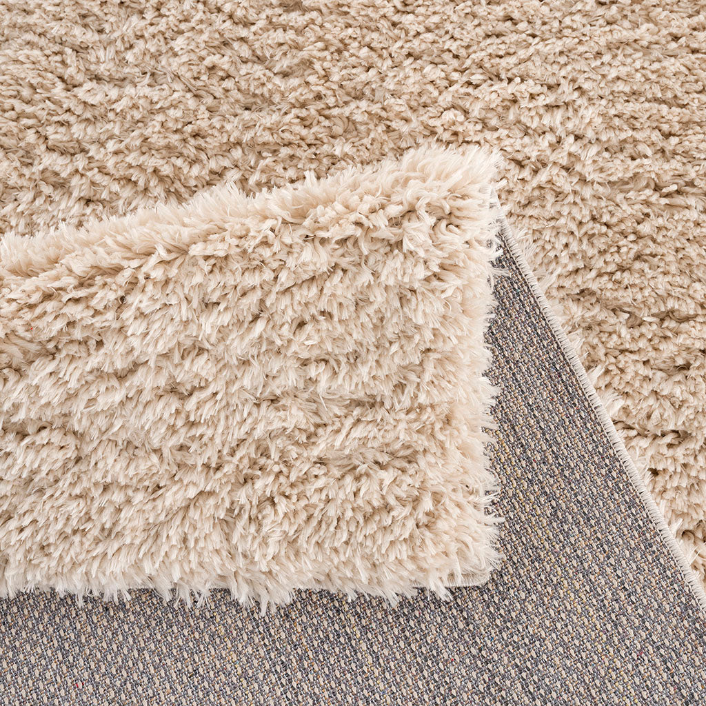 Super Soft Polyester Shag Area Rug Cream Polyester