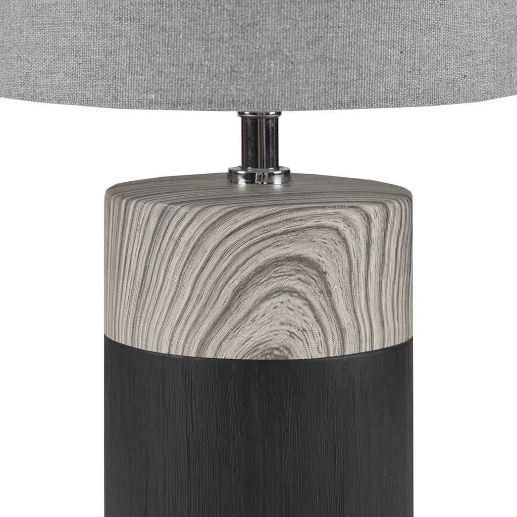 Textured Ceramic Table Lamp black-polyester