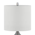 Ellipse Curved Glass Table Lamp, Set Of 2 Gray Cotton