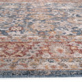 Persian Bordered Traditional Woven Area Rug Blue Red Polyester