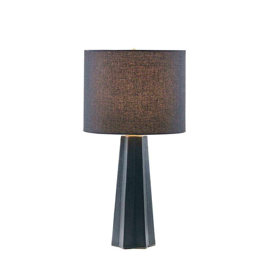 Geometric Ceramic Table Lamp black-cotton