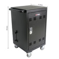 Mobile Charging Cart And Cabinet For Tablets Laptops 30 Device With Combination Lock Black Matt Black Steel