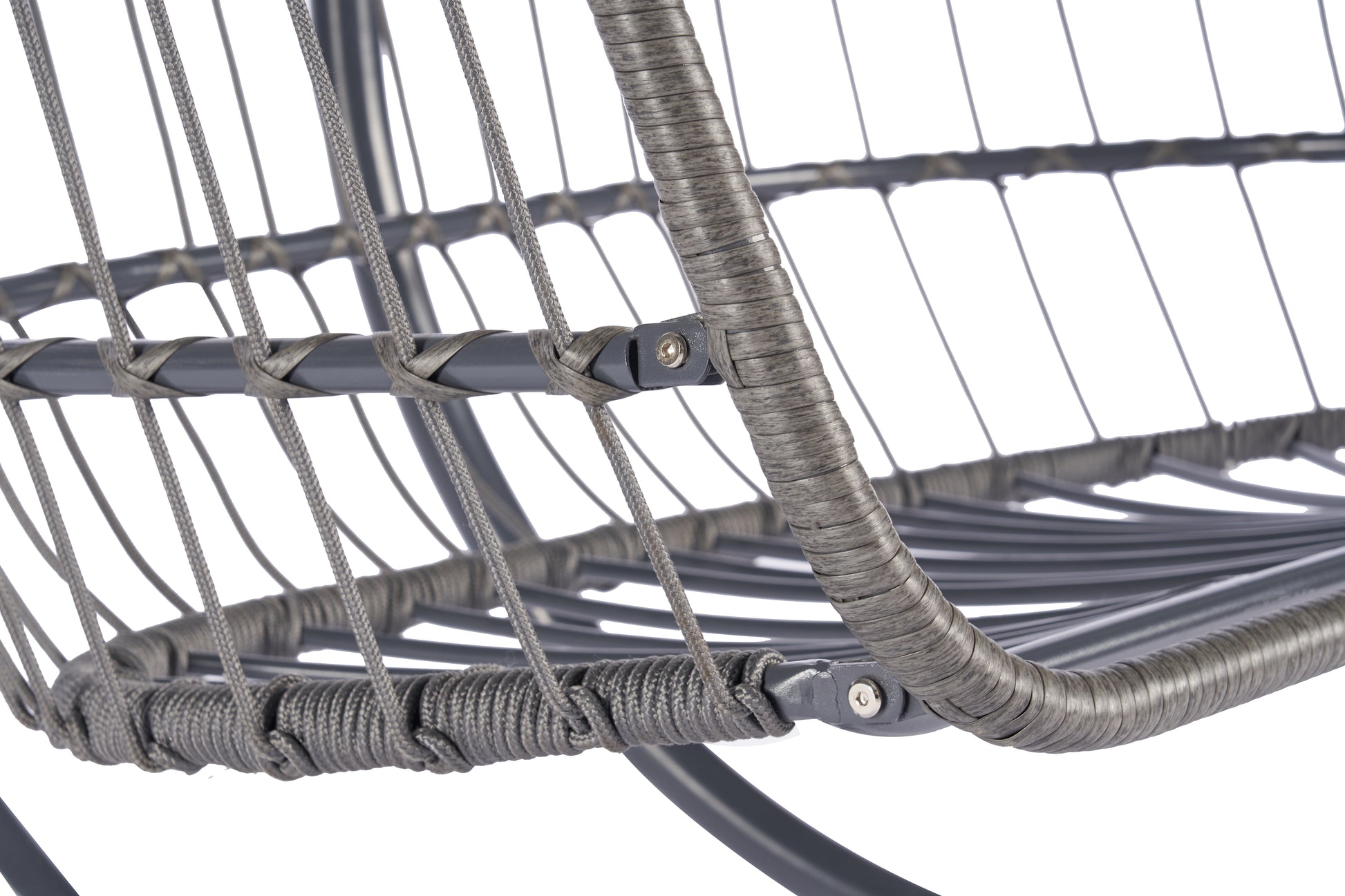 2 Person Outdoor Rattan Hanging Chair Patio Wicker Egg Chair Yes Sectional Dark Gray Uv Resistant Frame Water Resistant Cushion Garden & Outdoor American Design,American Traditional 2 Person Seating Group Polyester Rattan