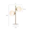 Marble Base Table Lamp Gold Cotton