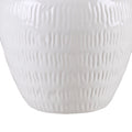 Celine Textured Ceramic Table Lamp White Cotton