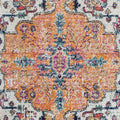 Boho Medallion Woven Area Rug Blue Multi Polyester