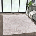 Talas Trellis Area Rug In Cream Cream Polyester