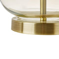 Ellipse Curved Glass Table Lamp, Set Of 2 Gold Cotton