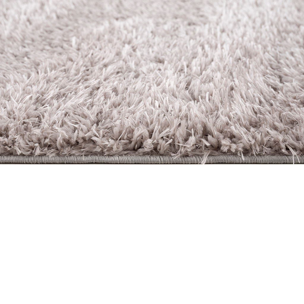 Super Soft Polyester Shag Area Rug Grey Polyester