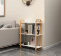 3 Tiers Wood Bookcase, Wall Mount Open Bookshelf Furniture With Solid Wood Frame White Solid Wood Mdf