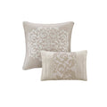 Embroidered 8 Piece Comforter Set Neutral Polyester