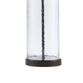 Glass Cylinder Table Lamp Clear Polyester