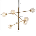 Cyrus 6 Globe Light Architectural Metal Chandelier Gold Cotton