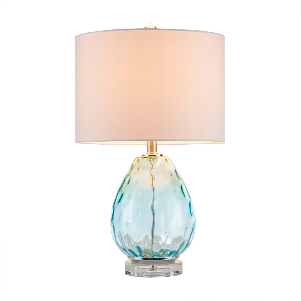 Ombre Glass Table Lamp Blue Cotton