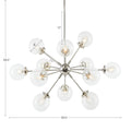 Paige 12 Light Chandelier With Oversized Globe Bulbs Silver Cotton