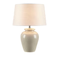 Ceramic Table Lamp Cream Polyester