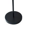 Arched Metal Floor Lamp With Chimney Shade Matte Black Iron