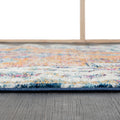 Boho Medallion Woven Area Rug Blue Multi Polyester