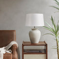 Ceramic Table Lamp Cream Polyester