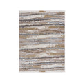 Watercolor Abstract Stripe Woven Area Rug Blue Tan Polyester