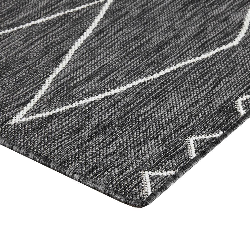 Darya Moroccan Indoor Outdoor Rug Grey Cotton