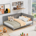 Full Size Wood Daybed Sofa Bed, Gray gray-solid wood+mdf