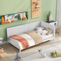 Twin Size Wood Daybed Sofa Bed, White white-solid wood+mdf