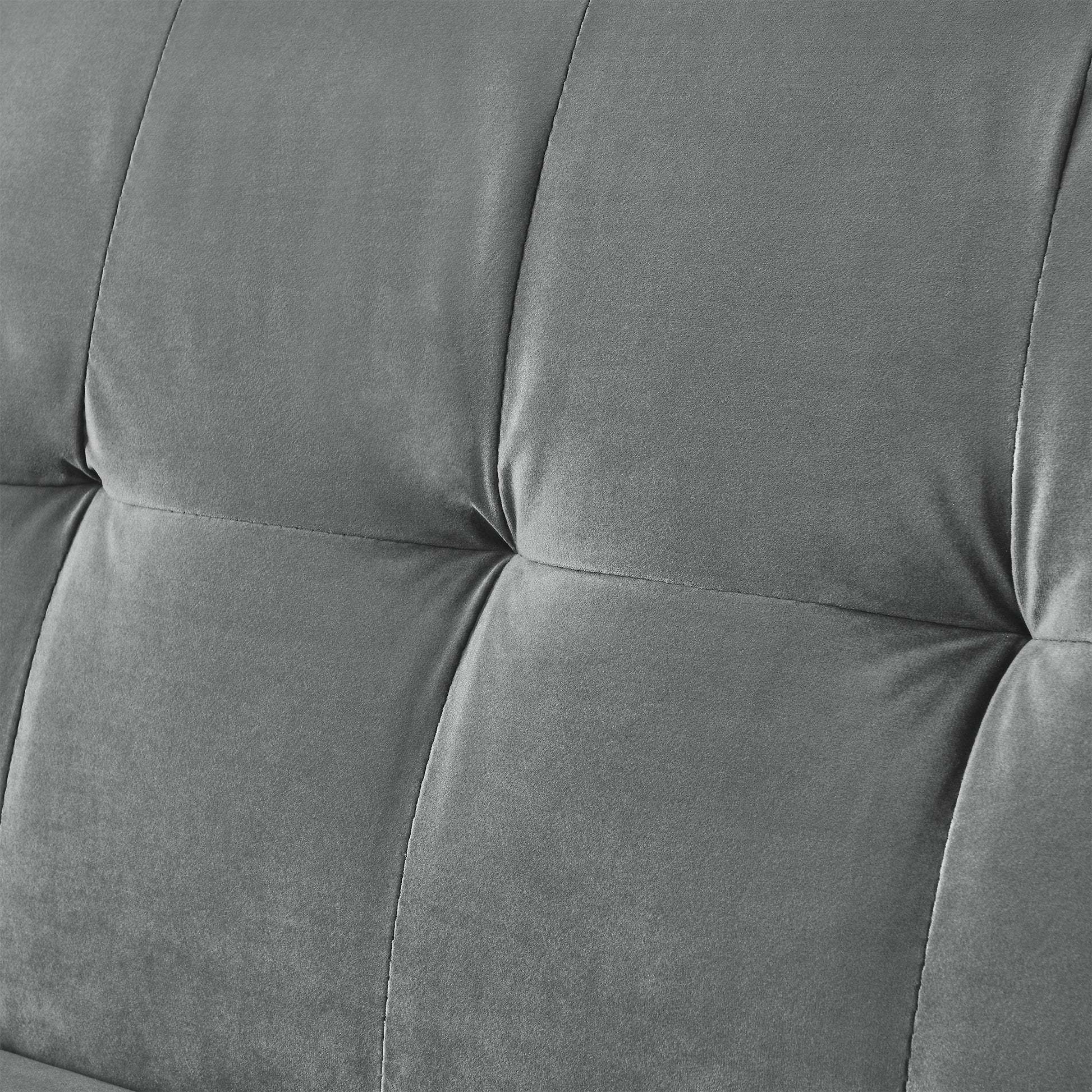 78" Italian Velvet Futon Sofa Bed, Convertible Sleeper Loveseat Couch With Folded Armrests And Storage Bags For Living Room And Small Space, Grey 280G Velvet Gray Foam Solid Wood