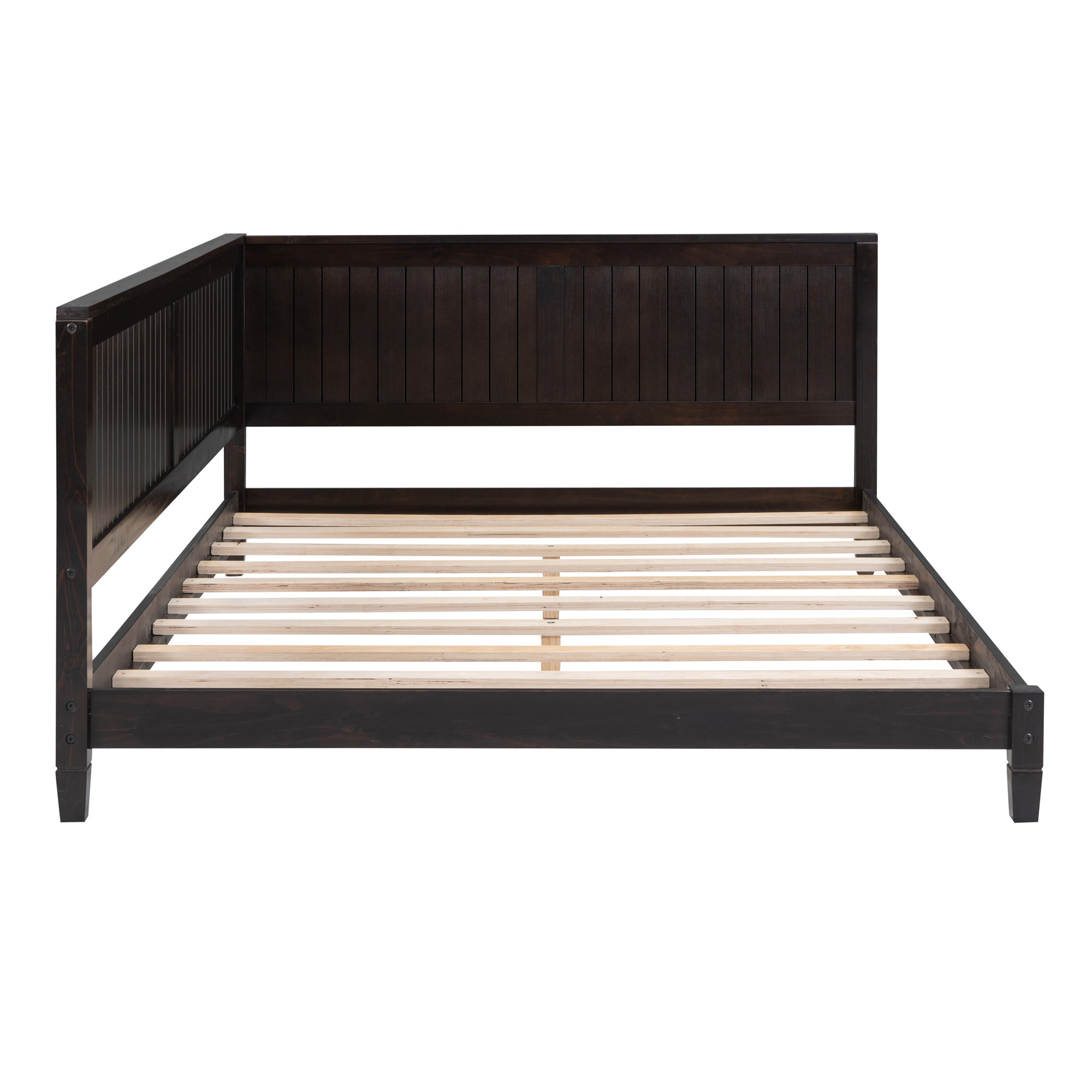 Full Size Wood Daybed Sofa Bed, Espresso espresso-solid wood+mdf