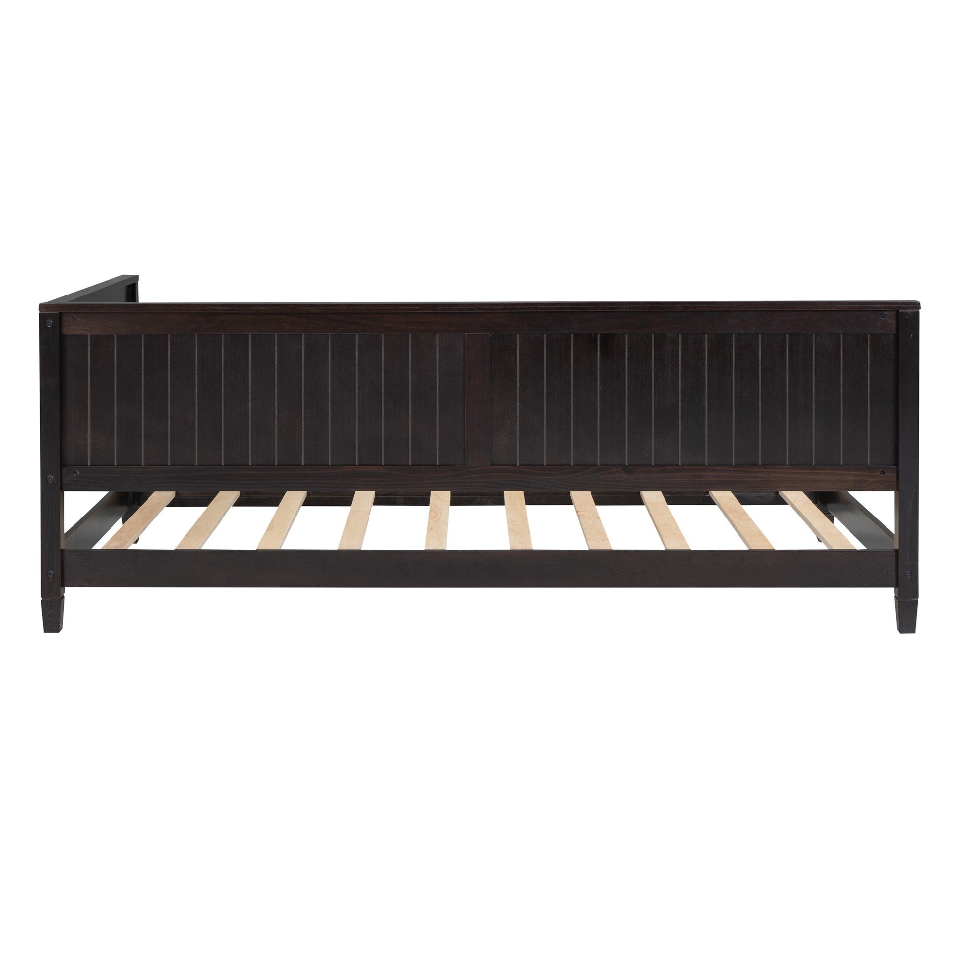 Twin Size Wood Daybed Sofa Bed, Espresso espresso-solid wood+mdf