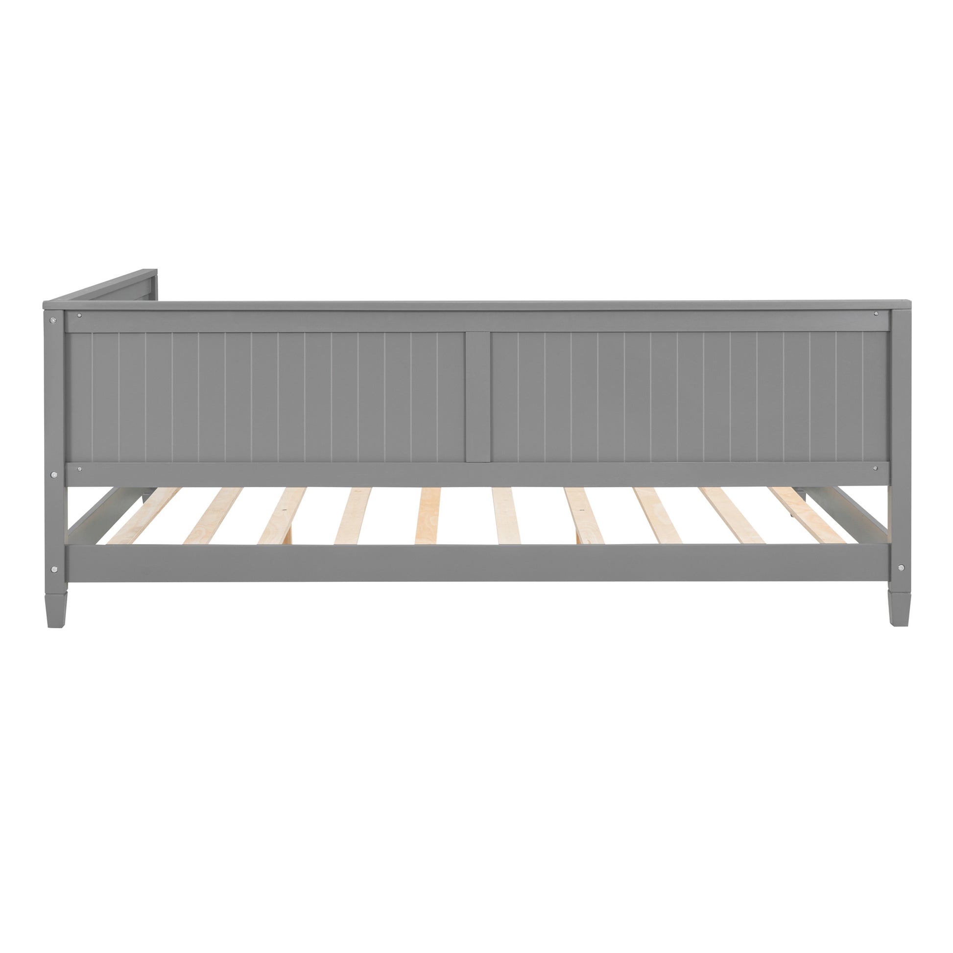 Full Size Wood Daybed Sofa Bed, Gray Gray Solid Wood Mdf