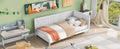 Twin Size Wood Daybed Sofa Bed, White white-solid wood+mdf