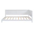 Full Size Wood Daybed Sofa Bed, White white-solid wood+mdf