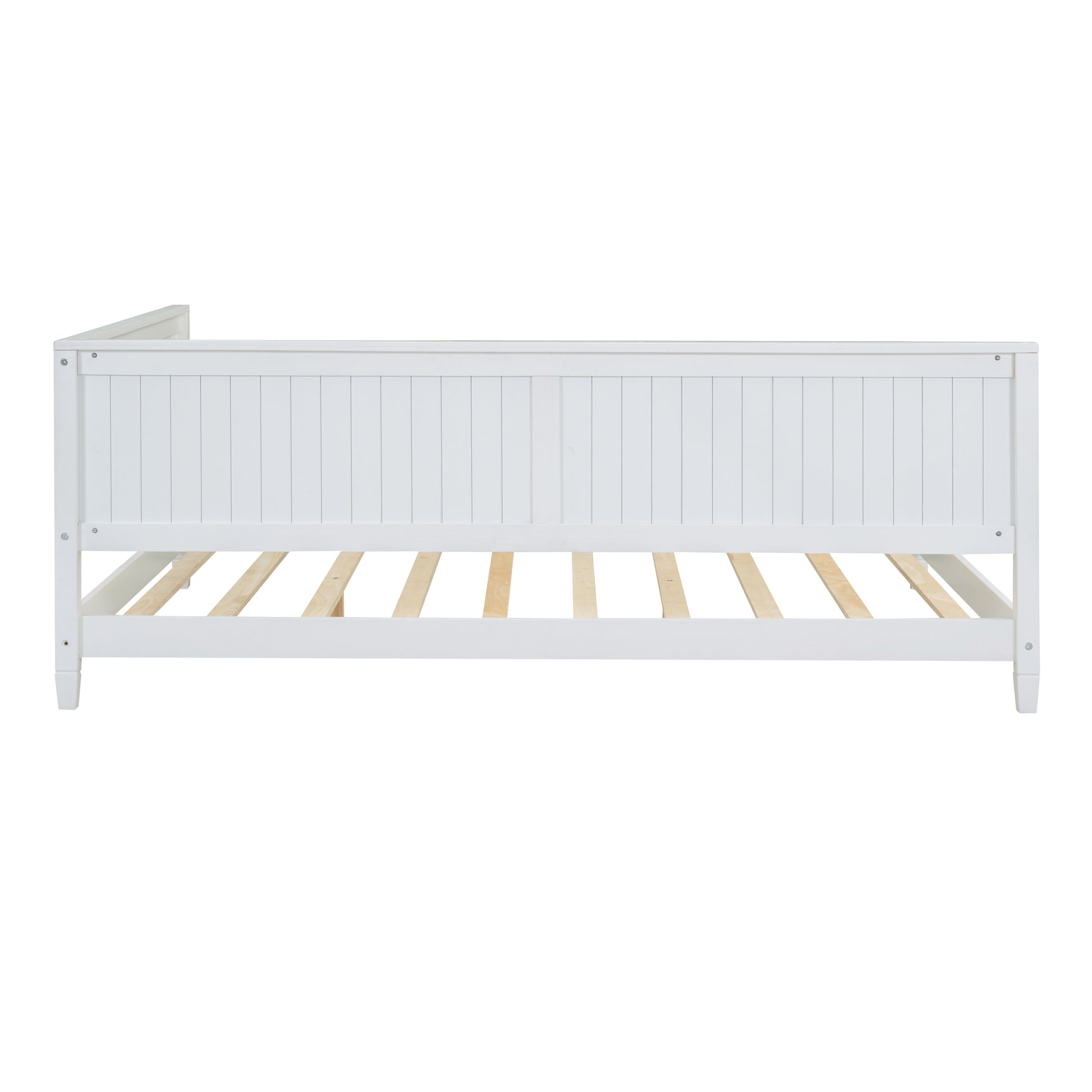 Full Size Wood Daybed Sofa Bed, White White Solid Wood Mdf