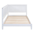 Twin Size Wood Daybed Sofa Bed, White white-solid wood+mdf