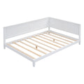 Full Size Wood Daybed Sofa Bed, White white-solid wood+mdf