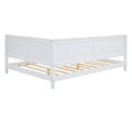 Full Size Wood Daybed Sofa Bed, White white-solid wood+mdf