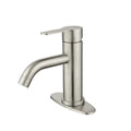 Waterfall Spout Bathroom Faucet,Single Handle Bathroom Vanity Sink Faucet Brushed Nickel Stainless Steel