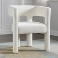 Contemporary Designed Fabric Upholstered Accent Chair Dining Chair For Living Room, Bedroom, Dining Room, Beige Beige Linen