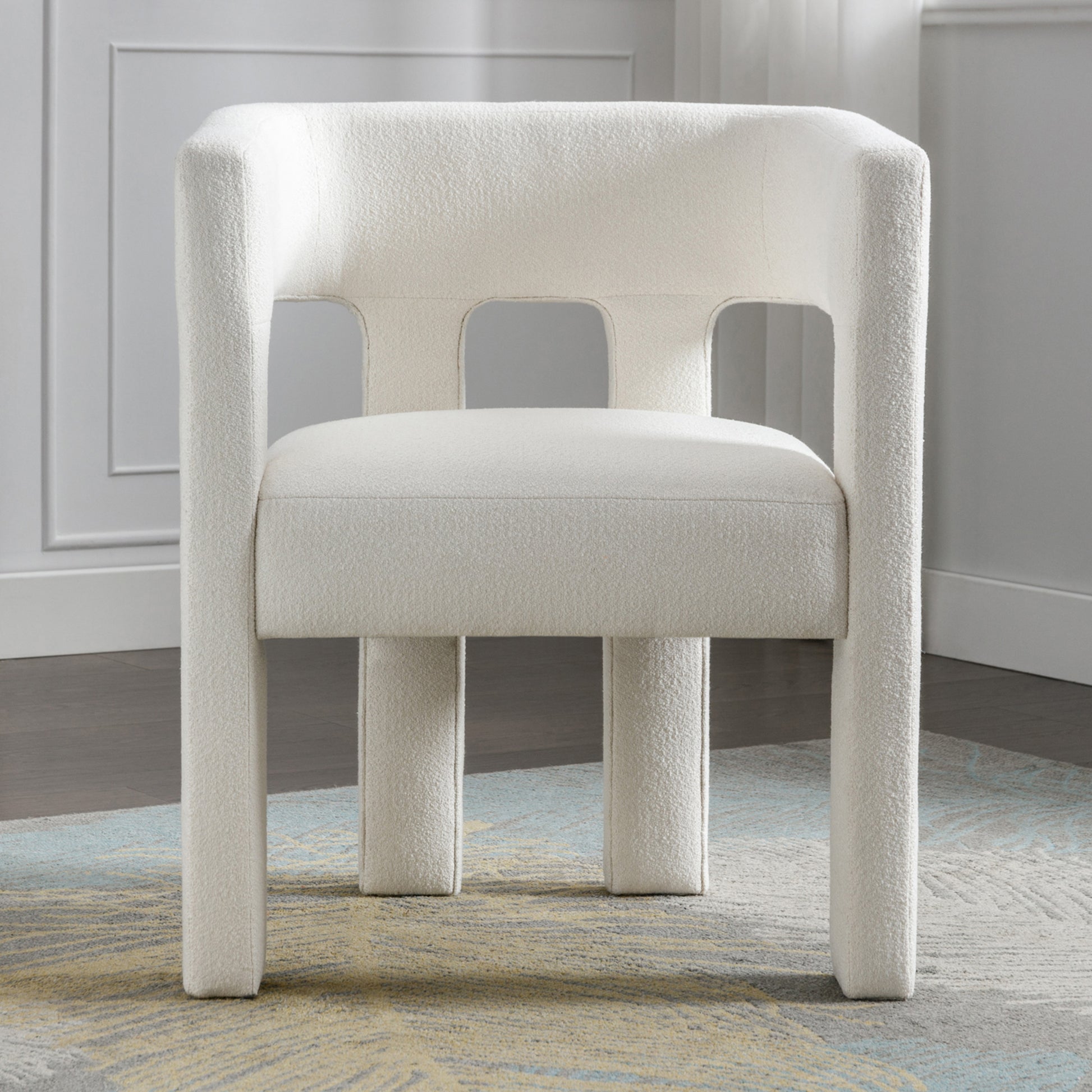 Contemporary Designed Fabric Upholstered Accent Chair Dining Chair For Living Room, Bedroom, Dining Room, Beige Beige Linen