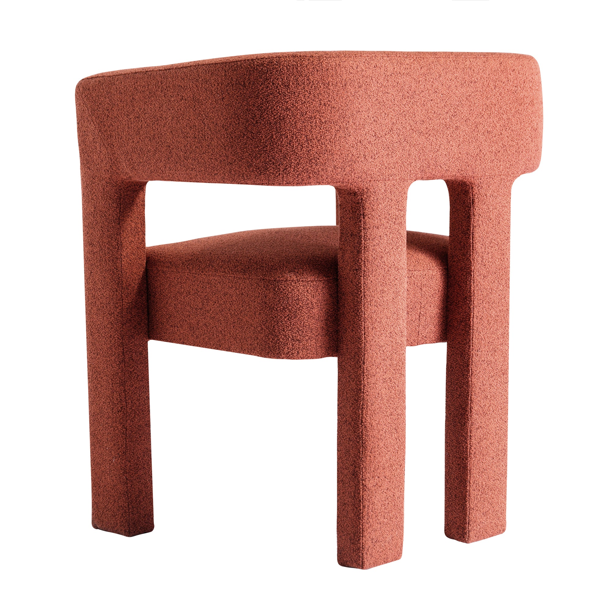 Contemporary Designed Fabric Upholstered Accent Chair Dining Chair For Living Room, Bedroom, Dining Room, Orange Orange Linen