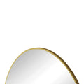 Wall Mirror 42 Inch Gold Circular Mirror Metal Framed Mirror Round Vanity Mirror Dressing Mirror, For Bathroom, Living Room, Bedroom Wall Decor Gold Glass