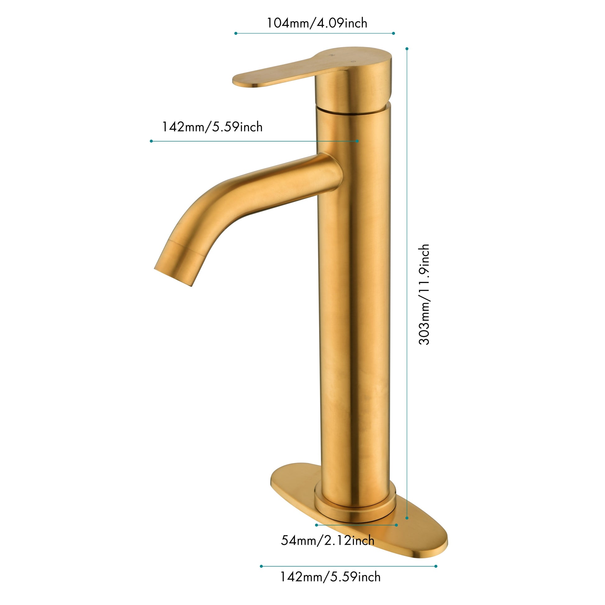 Bathroom Sink Faucet Single Hole Single Handle Bathroom Faucet Vanity Faucet Modern Rv Faucet Deck Mount 1 Hole Or 3 Holes One Brushed Gold Deck Mounted Stainless Steel