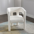 Contemporary Designed Fabric Upholstered Accent Chair Dining Chair For Living Room, Bedroom, Dining Room, Beige Beige Linen