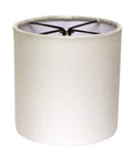 Drum Chandelier Lampshade With Double Flame Clip, Snow Set Of 6 White Linen