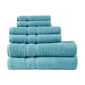 100% Turkish Cotton 6 Piece Towel Set Aqua Cotton