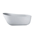 67 Inch Solid Surface Stone Resin Oval Shape Soaking Bathtub With Overflow For The Bathroom Matte White Oval Bathroom Freestanding Tubs Matte 61 69 In Contemporary,Luxury,Minimalist,Modern Soaking Right Solid Surface